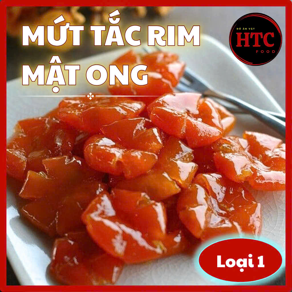 Mứt tắc rim mật ong hỗ trợ giảm ho, mứt quất trái cây sấy dẻo nhà làm, mứt Tết, đồ ăn vặt HTC Food