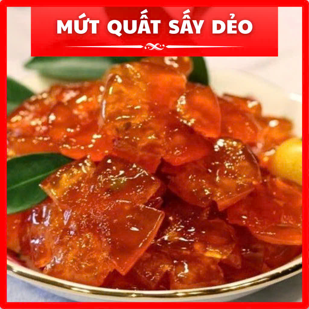 Mứt tắc rim mật ong hỗ trợ giảm ho, mứt quất trái cây sấy dẻo nhà làm, mứt Tết, đồ ăn vặt HTC Food