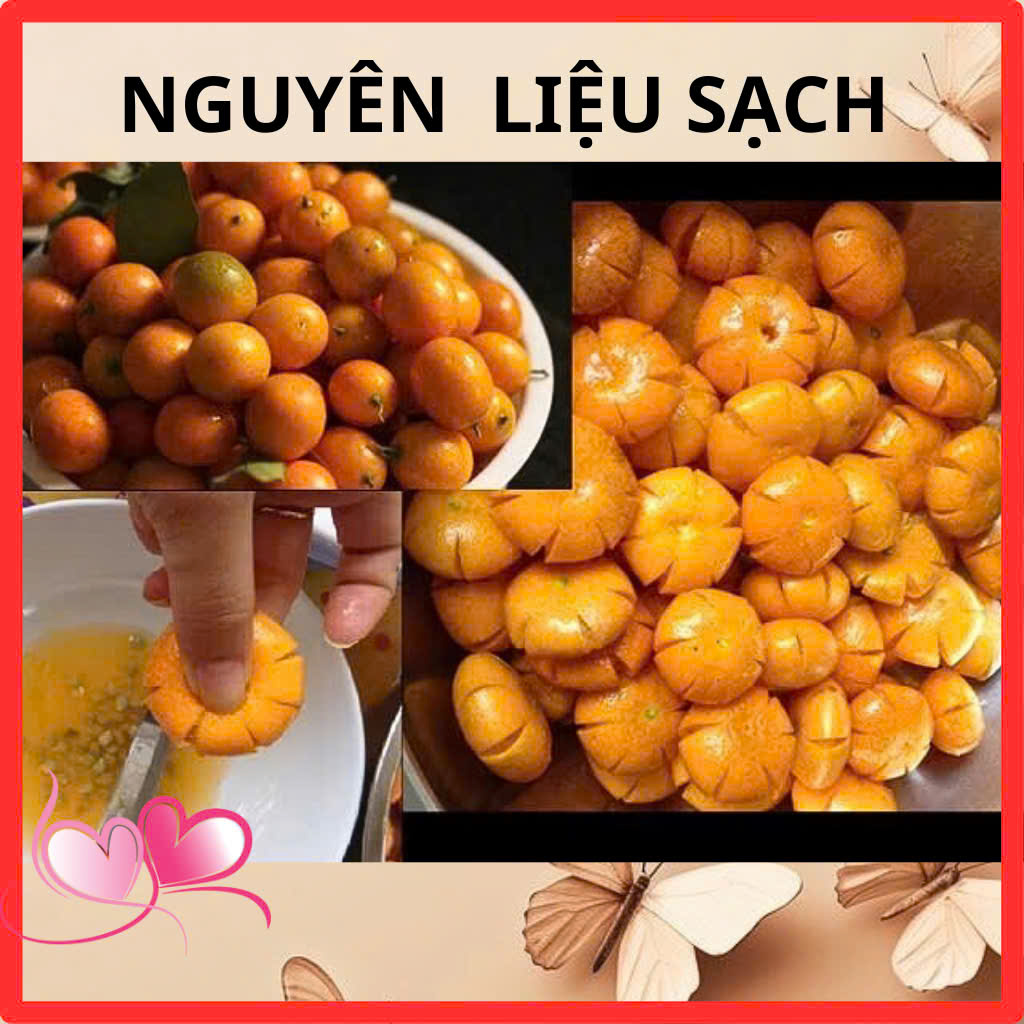 Mứt tắc rim mật ong hỗ trợ giảm ho, mứt quất trái cây sấy dẻo nhà làm, mứt Tết, đồ ăn vặt HTC Food