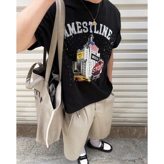 Áo thun MMESTLINE "NY STREET" form Boxy chất liệu Premium Cotton in lụa Trame