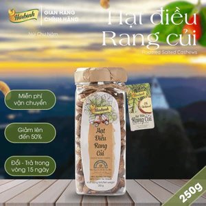 Hũ 250g - Hạt điều Rang Củi Hải Bình Gia Lai - Date mới, Thơm ngon, giòn rụm