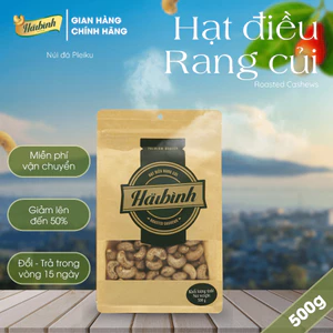 500g Túi Zipper Giấy Hạt điều Rang Củi Hải Bình Gia Lai rang củi tự nhiên - Thơm ngon, giòn,béo ngậy