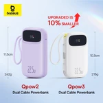 【Chứng chỉ 3C】Baseus Qpow3 Pin Dự Phòng 20000mAh/10000mAh PD22.5W Màn Số LED Cáp Kép Sạc Nhanh 2 Thiết Bị Nhỏ Gọn Bỏ Túi — ảnh 2