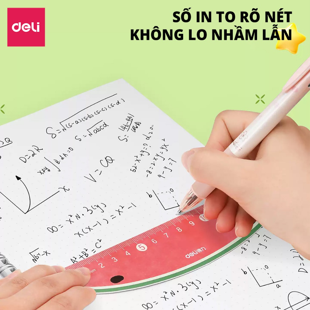 Thước kẻ Trái Cây Deli Thước Kẻ 15cm Siêu Bền Tỷ Lệ Đo Chính Xác Nhỏ Gọn Dụng Cụ Học Tập Đáp Ứng Nhiều Nhu Cầu Sử Dụng