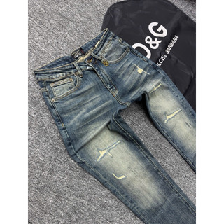 Quần Jeans Nam Skinny Rách Nhẹ Wash Bụi Túi Họa Tiết – Quần Jean Nam Ôm Co Giãn Đẹp Cá Tính Streetwear