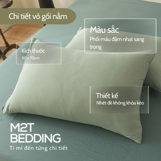 Bộ chăn ga gối Đũi Bergen M2T BEDDING mềm mịn mát đủ kích thước m6/m8/2m2