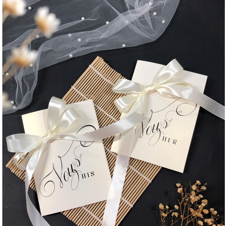[ M17 ] VOWS WEDDING - Set 2thiệp [ Thiệp cưới hẹn ước cô dâu-chú rể ...