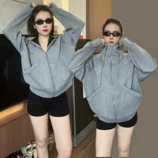 Áo Khoác PC Cotton Dày Mịn Form Boxy Túi Đứng Có 6 Túi Tay Ngón Che Nắng Khoá Zip Cao Cấp Cho Nữ