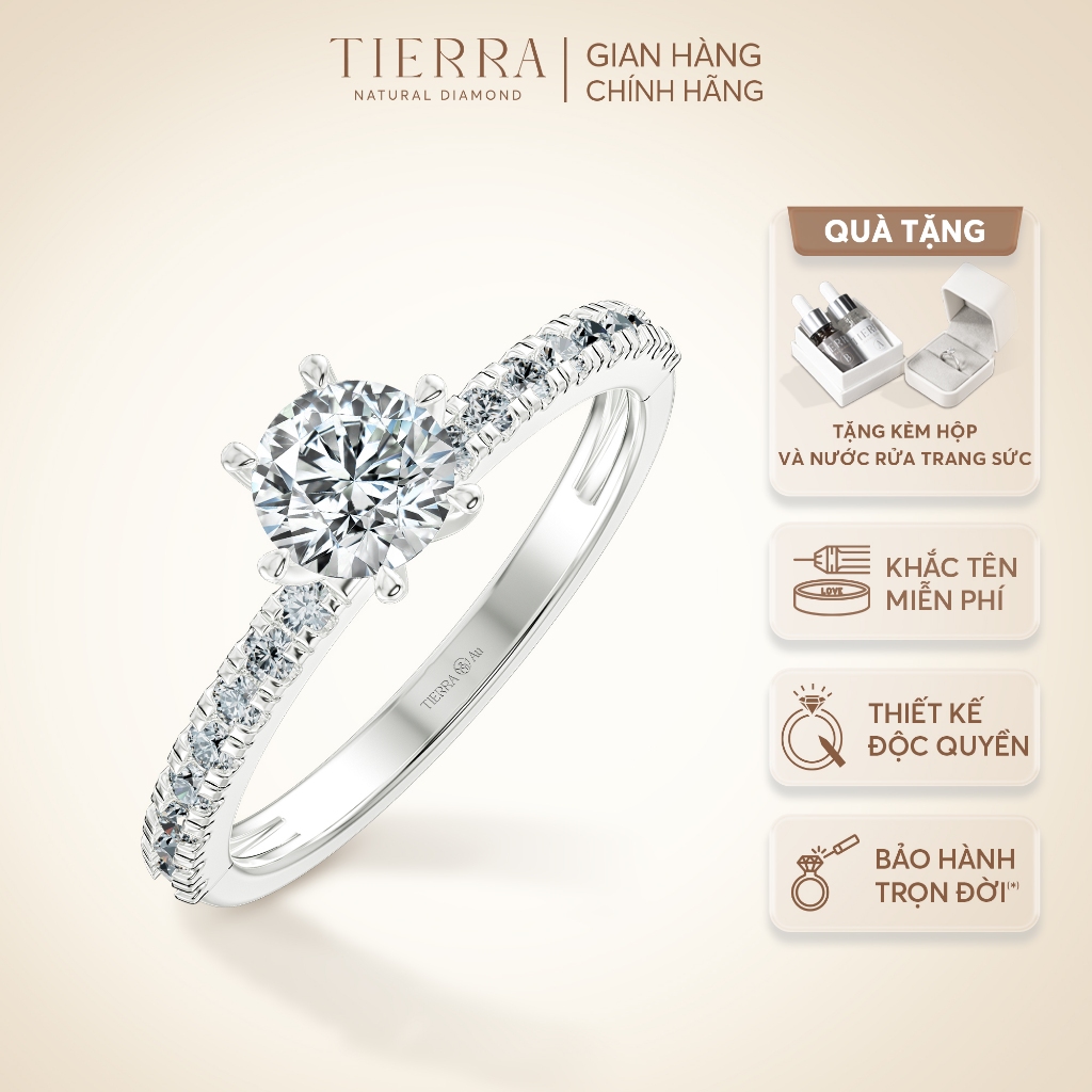 [CHAT TRƯỚC KHI ĐẶT] Nhẫn Cầu Hôn Tierra Modest Love NCH1203 Vàng 14K 18K, Tấm CZ, Nhẫn Hẹn Ước, Khắc Tên Miễn Phí