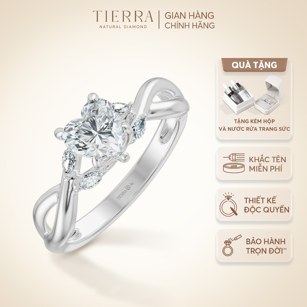 [CHAT TRƯỚC KHI ĐẶT] Nhẫn Cầu Hôn Chloe NCH8408 Vàng 14K/ 18K Tấm CZ, Viên Chủ Trái Tim, Thiết Kế Bắt Mắt Hiện Đại