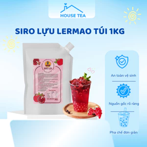 SIRO LỰU ĐỎ LERMAO TÚI TÚI1KG pha trà hoa quả thơm ngon, đậm vị