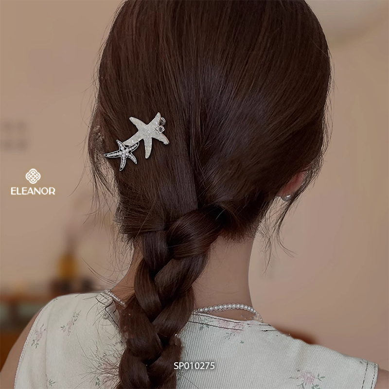 Kẹp tóc nữ Eleanor Accessories hình sao biển vỏ sò ngọc trai nhân tạo phụ kiện tóc mái 10275