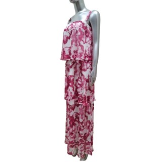 Đầm maxi hai dây chiffon hoa hồng vnxk dư R&M RICHARDS