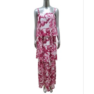 Đầm maxi hai dây chiffon hoa hồng vnxk dư R&M RICHARDS