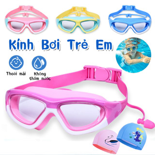 【Tặng Hộp】Kinh bơi trê em không gọng 4-13tuổi Kính bơi cho bé trai và bé gái,nút bịt tai