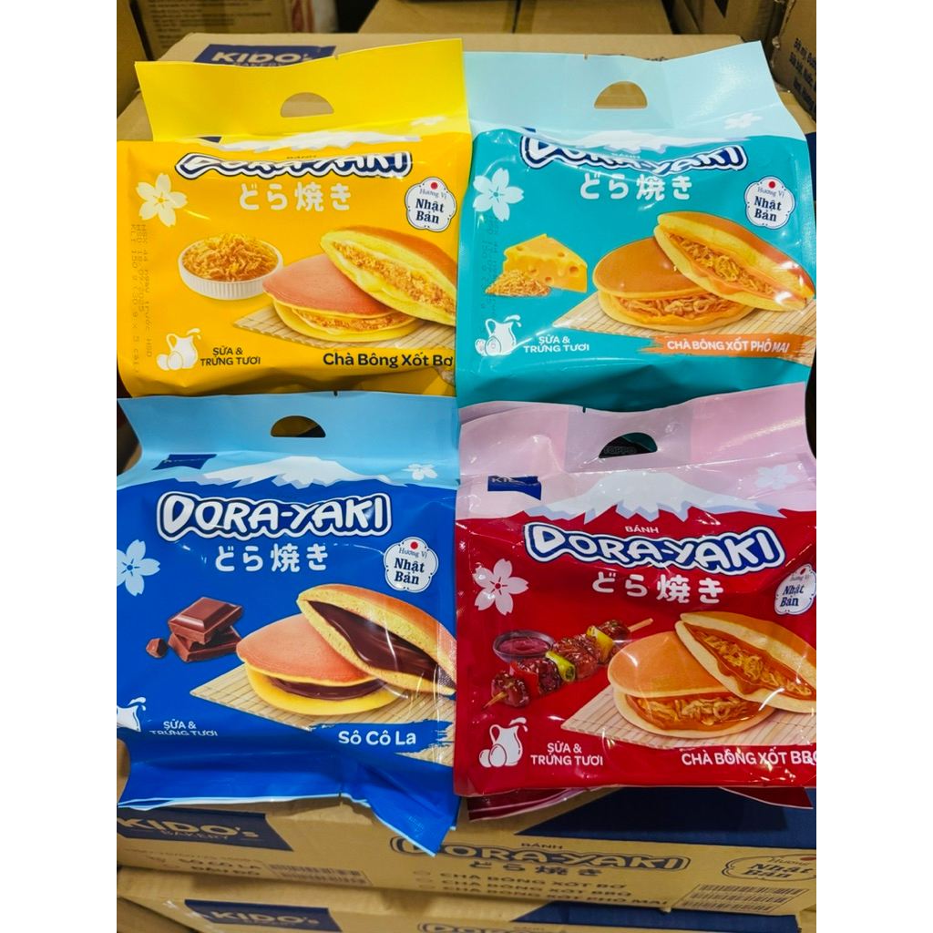 Combo bánh Dora-yaky-bánh rán Đorẻmon date mới chính hãng Kido | Shopee ...