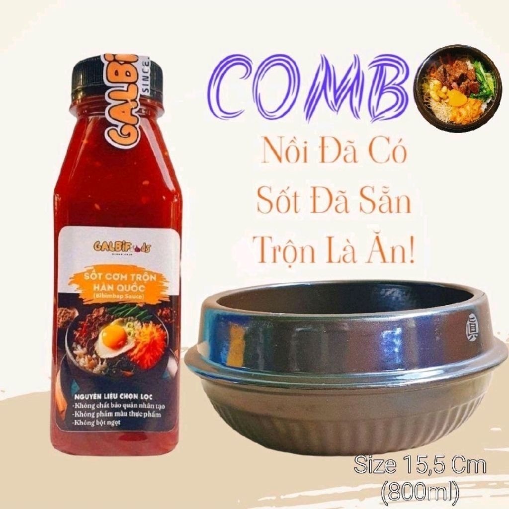 COMBO: SỐT CƠM TRỘN (400G)+NỒI (800ML)