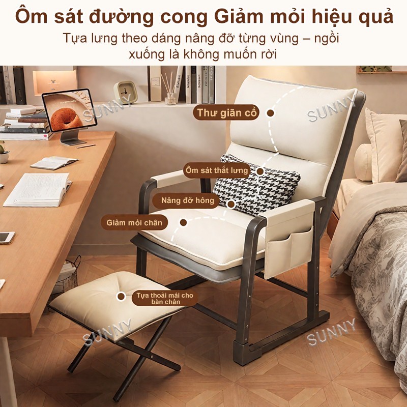 SUNNY Ghế Sofa Điều Chỉnh Tựa Lưng Nhiều Cấp Giường Sofa Lười Gấp Gọn Đa Năng Cho Căn Hộ Nhỏ