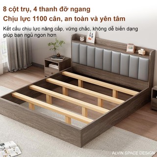 Panda Giường Ngủ Hiện Đại Gỗ Tự Nhiên Giường Pallet Gỗ Thông Mới Đẹp Chất Lượng gỗ thật 100%