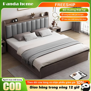 Panda Giường Ngủ Hiện Đại Gỗ Tự Nhiên Giường Pallet Gỗ Thông Mới Đẹp Chất Lượng gỗ thật 100%