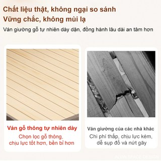 Panda Giường Ngủ Hiện Đại Gỗ Tự Nhiên Giường Pallet Gỗ Thông Mới Đẹp Chất Lượng gỗ thật 100%