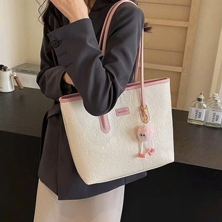 Túi thời trang đeo vai nữ đi học đi chơi cao cấp tặng kèm móc bông tote M403