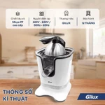 Máy Vắt Cam Gilux GLE79 - Vắt Cam Tự Động - Ép Cam Công Suất Lớn - Độ Ồn Thấp - Bảo Hành 18 Tháng — ảnh 4