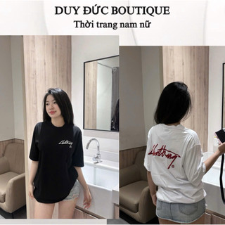 [New] Áo Thun Thêu Chữ  Chất Cotton Thời Trang Nam Nữ Trẻ Trung