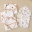 Khăn Choàng Có Mũ Cho Bé, Ủ Choàng Cho Bé Sơ Sinh, Vải Cotton 2 Lớp, Khăn Quấn Em Bé Có Nón, 85x85cm - M055