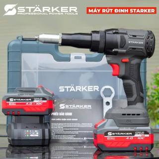 Máy rút đinh tự động dùng pin STARKER SK-RV380VNA - Động cơ không chổi than - Dùng chân pin phổ thông MAKITA