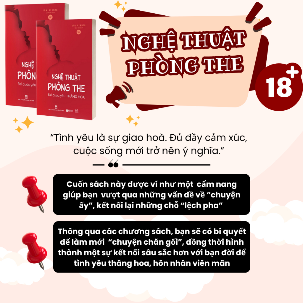 Sách Nghệ Thuật Phòng The: Để Cuộc Yêu Thăng Hoa Hoá Giải Bí Mật Về Những Muộn Phiền Chăn Gối