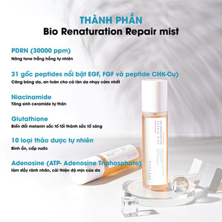 [HÀNG CÔNG TY] Xịt khoáng dưỡng trắng da, phục hồi da Usolab Bio Renaturation Repair Mist (150ml)