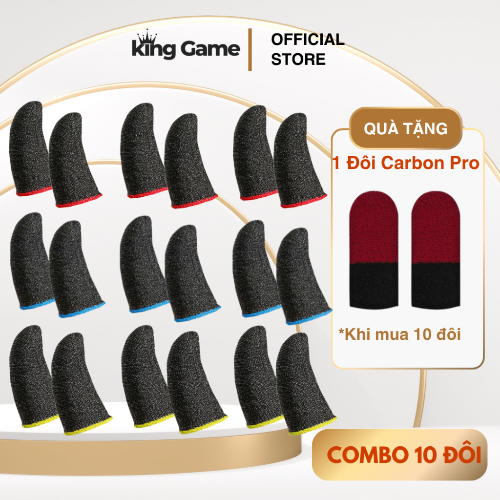 COMBO10 Đôi găng tay chơi Game, bao tay chơi Game thế hệ mới, sợi dệt siêu nhạy, kháng mồ hôi.