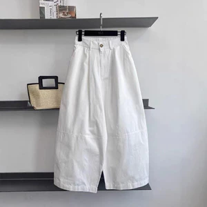 Quần kaki gió nữ ống rộng dáng dài, lưng chun sau – phong cách basic, dễ phối đồ.T1
