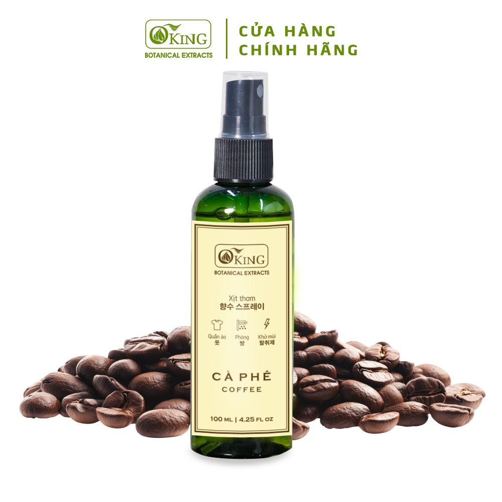 Tinh dầu xịt thơm phòng, ô tô, quần áo hương Cà phê thơm ngọt dễ chịu | Oking Việt Nam