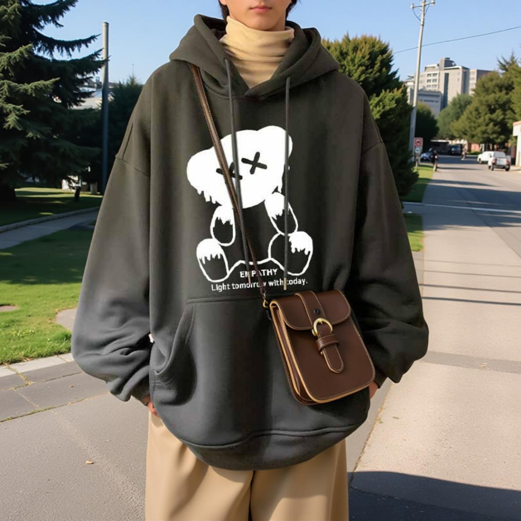 ÁO HOODIE NỈ GẤU EMPATHY PHÙ HỢP CHO CẢ NAM LẪN NỮ ĐỀU MẶC ĐƯỢC - ÁO KHOÁC NỈ CHE NẮNG CHE MƯA CỰC THÍCH L1