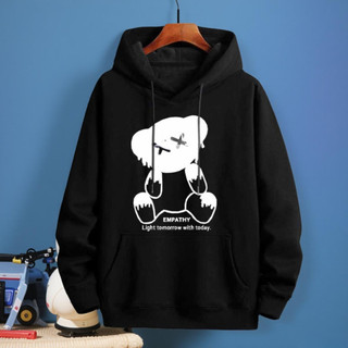 Áo Hoodie GẤU EMPATHY Nữ Nam local brand Chống Nắng Nỉ Bông Form họa tiết Trẻ Trung có mũ 3 màu K1