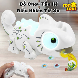 Đồ Chơi Tắc Kè Điều Khiển Từ Xa, Phóng Lưỡi Bắt Mồi, Có Đèn Biến Đổi Lưng Và Mắt – Đồ Chơi Giải Trí Cho Bé