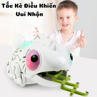 Đồ Chơi Tắc Kè Điều Khiển Từ Xa, Phóng Lưỡi Bắt Mồi, Có Đèn Biến Đổi Lưng Và Mắt – Đồ Chơi Giải Trí Cho Bé