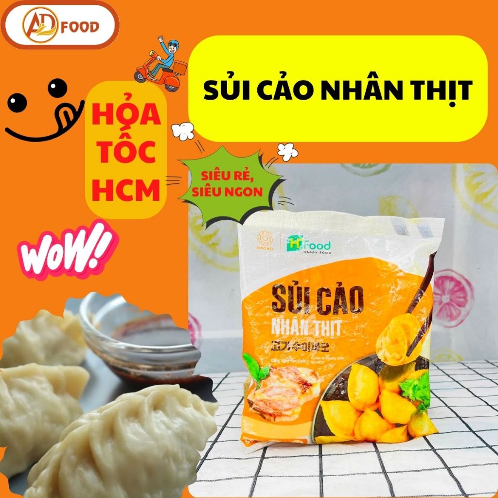 ( Hoả tốc HCM ) 500g Sủi cảo nhân thịt-Đậm đà, thơm mùi thịt và gia vị.