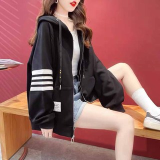 Áo Khoác Khóa Kéo Chống Nắng Giữ Ấm Chất Vải Nỉ Form Rộng Ba Màu Đen Xám Kem - DTB C1