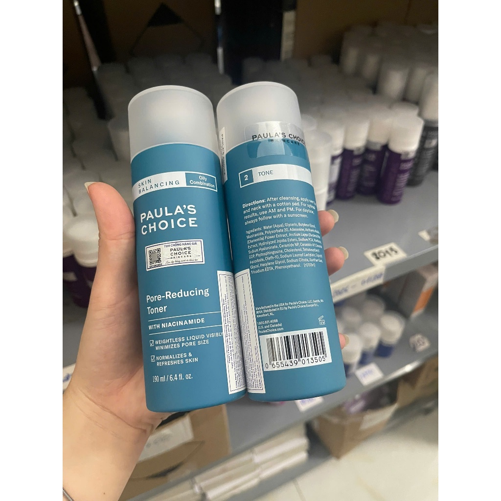 Toner Paula’s Choice Skin Balancing Pore Reducing Toner Dưỡng Ẩm, Thu Nhỏ Lỗ Chân Lông 30ml/190ml Mã 1357/Mã 1350