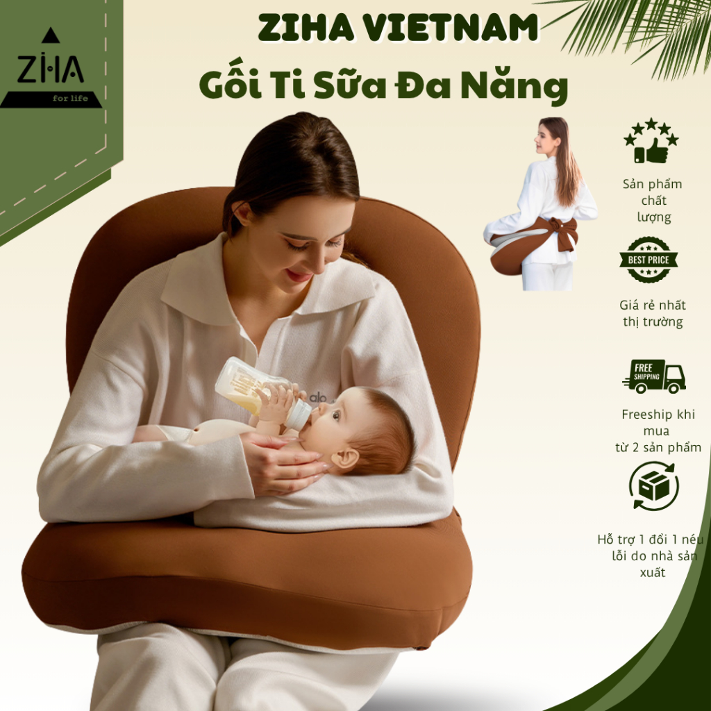 Gối Chống Trào Ngược, Gối Ti Sữa Cho Bé Gối Cho Con Bú Đa Năng Có Đệm ...
