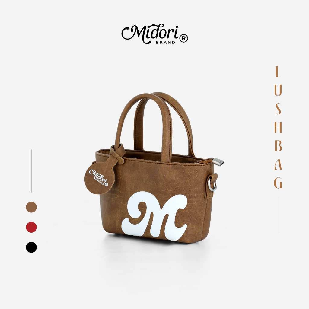 Túi Tote Da PU LUSHBAG Nam Nữ Có Dây Đeo Chéo Đựng Điện Thoại Đi Học Chơi Đi Làm | M STUDIO