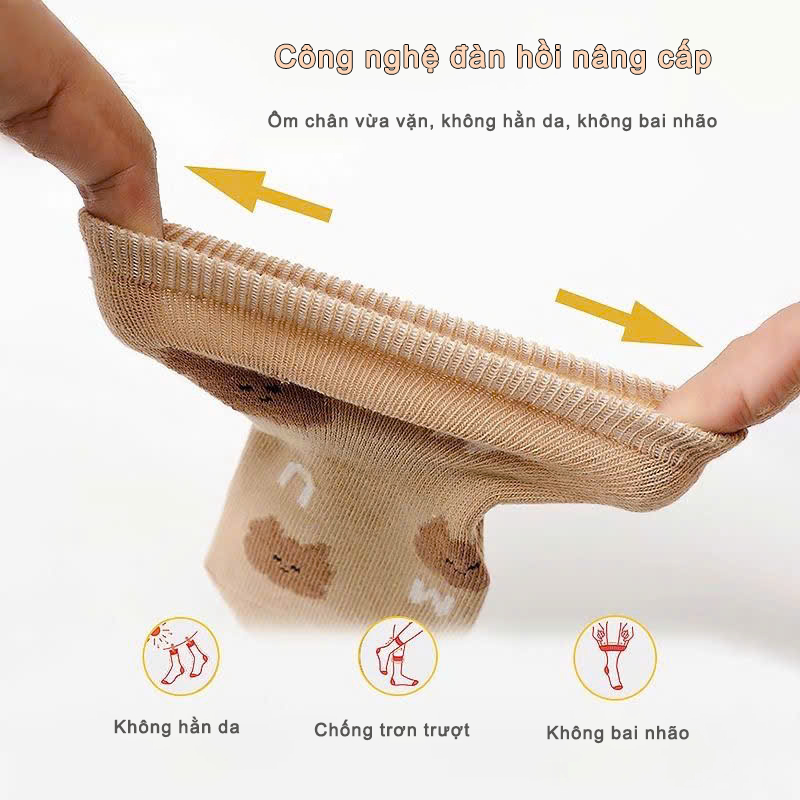 Tất vớ có lớp silicon chống trượt cho bé, chất liệu mềm mại an toàn - Ekiu Shop
