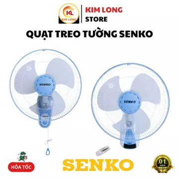 Quạt treo tường SENKO TR1628/TR1683 có Remote - T1680/T1682 1 dây KHÔNG remote - Giao màu ngẫu nhiên - Hàng chính hãng