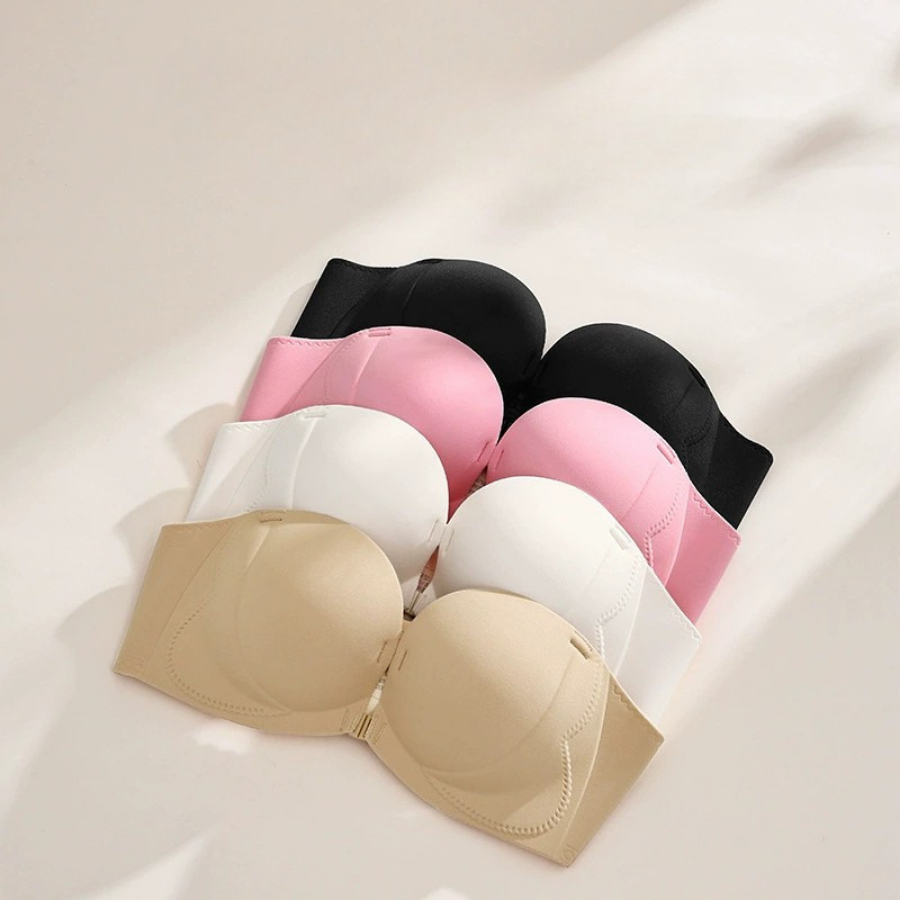 Áo Lót Su Không Dây Cài Trước Đệm Dày 3cm Bảng Lưng Lớn Kèm Dây Vai DORIS 945
