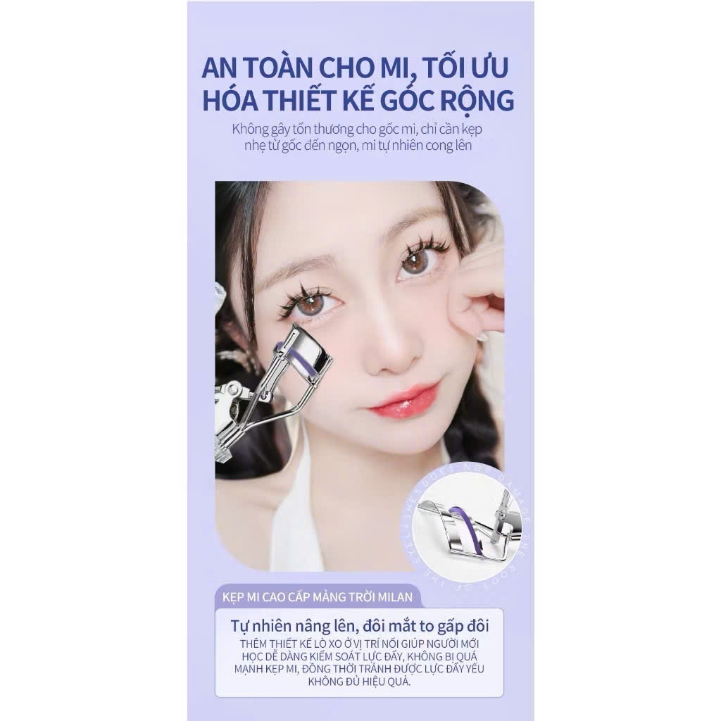 Kẹp mi MLEN DIARY Gọng Silicon Mềm Mại Giúp Mi Cong Dài | NHÍM HOUSE