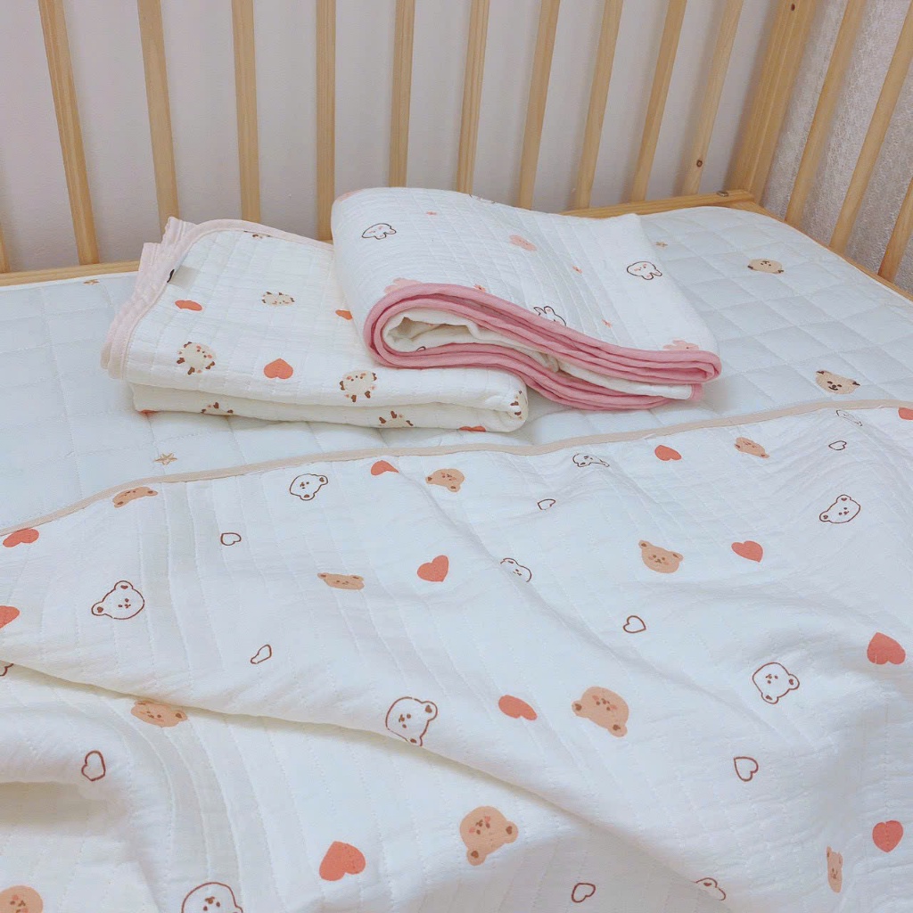 Chăn bo viền cao cấp Joonee chất liệu xô 3 lớp cao cấp đủ không bí nóng