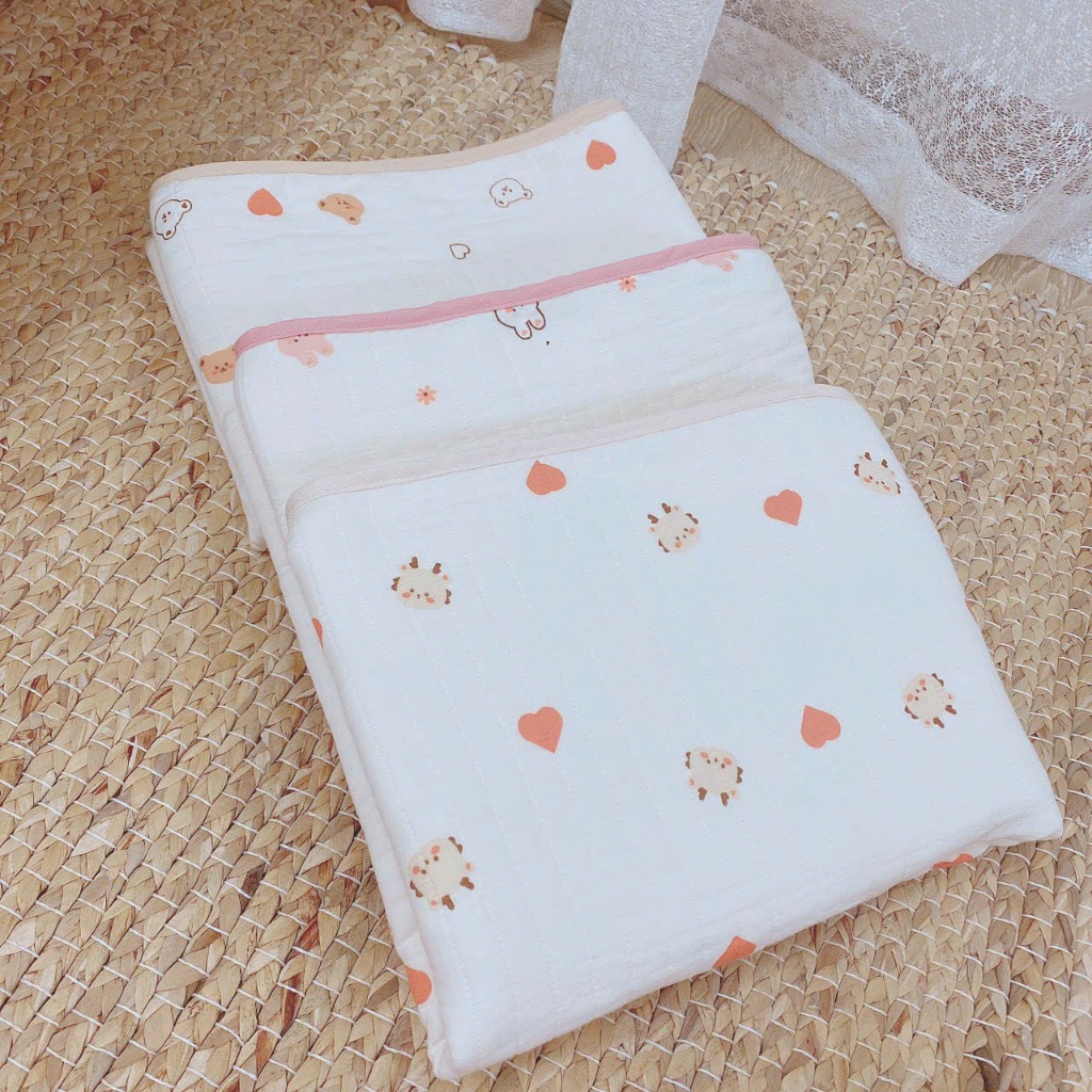 Chăn bo viền cao cấp Joonee chất liệu xô 3 lớp cao cấp đủ không bí nóng